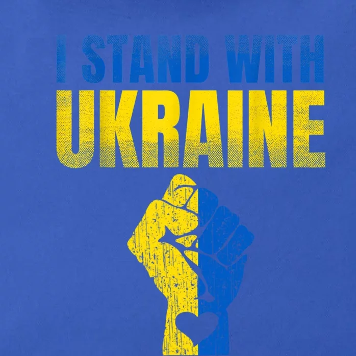 I Stand With Ukraine Ukrainian Flag Support Ukraine Gift Zip Tote Bag