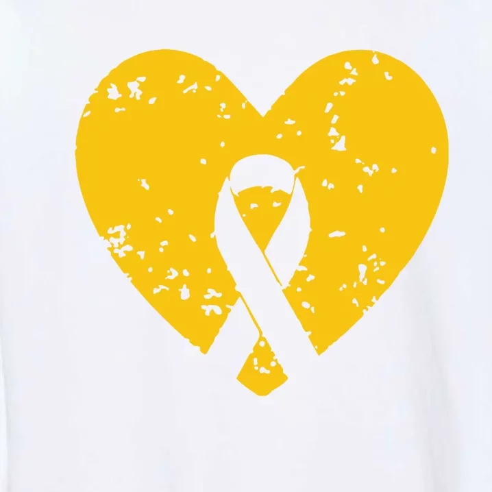 In September We Wear Gold Childhood Cancer Awareness Ribbon Garment-Dyed Sweatshirt