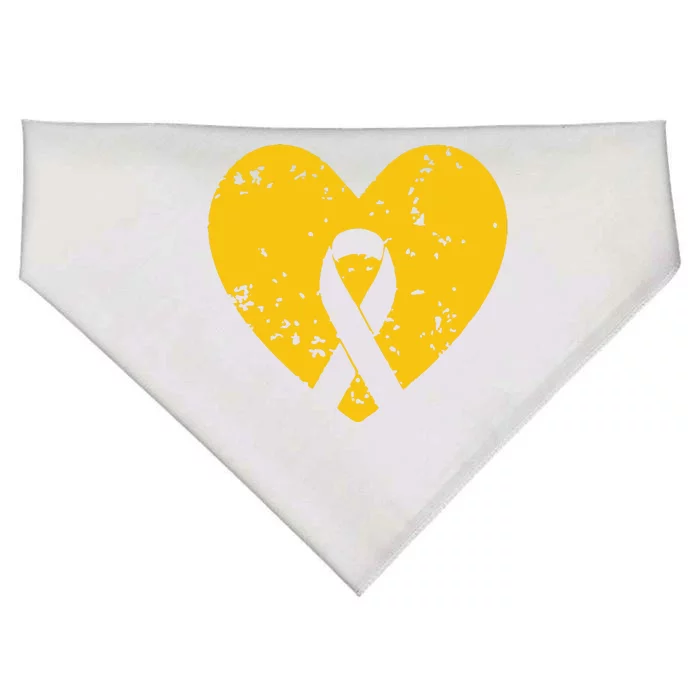 In September We Wear Gold Childhood Cancer Awareness Ribbon USA-Made Doggie Bandana