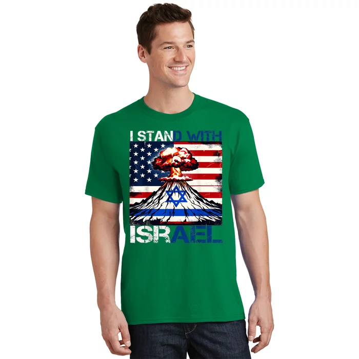 I Stand With Israel Patriotic Usa And Israel Flag Israel Usa T-Shirt