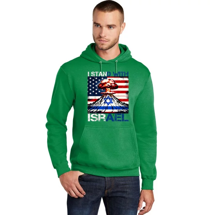 I Stand With Israel Patriotic Usa And Israel Flag Israel Usa Tall Hoodie