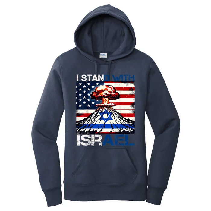 I Stand With Israel Patriotic Usa And Israel Flag Israel Usa Women's Pullover Hoodie