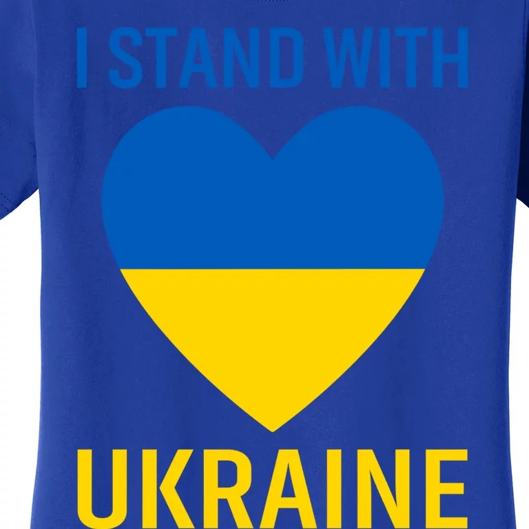 I Stand With Ukraine Ukrainian Flag Gift Women's T-Shirt