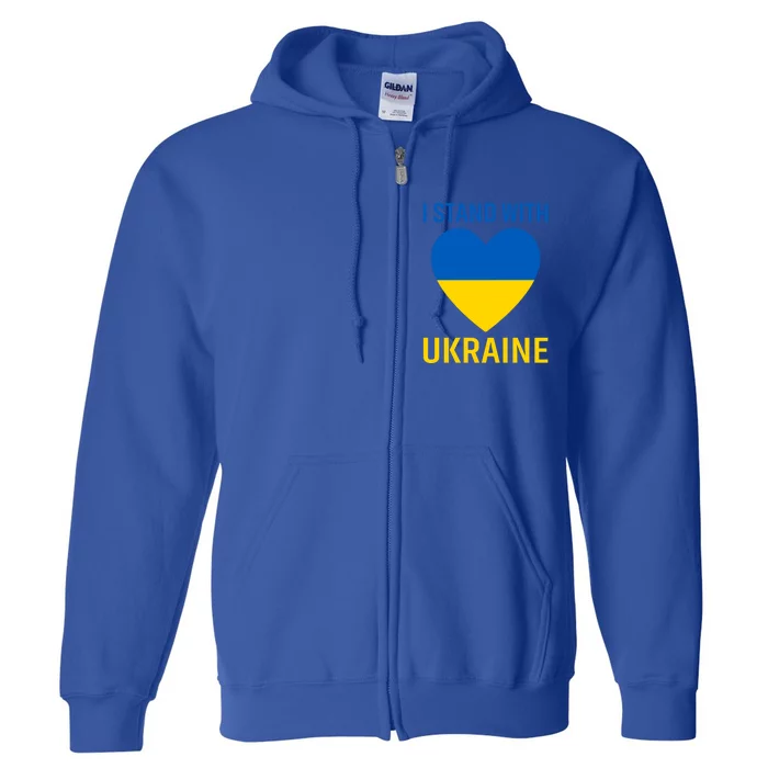 I Stand With Ukraine Ukrainian Flag Gift Full Zip Hoodie