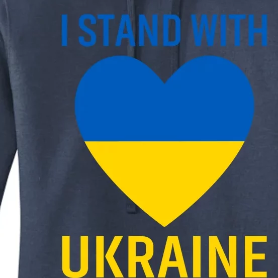 I Stand With Ukraine Ukrainian Flag Gift Women's Pullover Hoodie