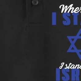 I Stand With Israel Pray For Israel Dry Zone Grid Performance Polo