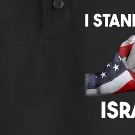 I Stand With Israel I Stand With Israel America Flag Design Dry Zone Grid Performance Polo