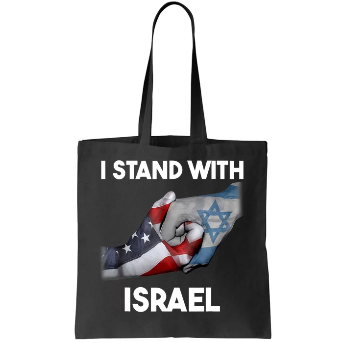 I Stand With Israel I Stand With Israel America Flag Design Tote Bag