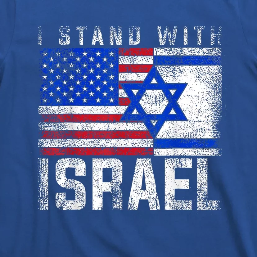 I Stand With Israel Patriotic USA and Israel Flag T-Shirt