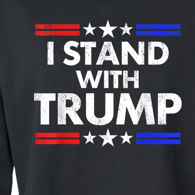 I Stand With Trump Cropped Pullover Crew