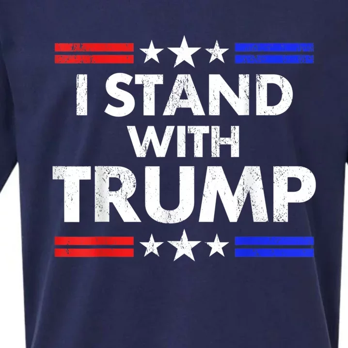 I Stand With Trump Sueded Cloud Jersey T-Shirt