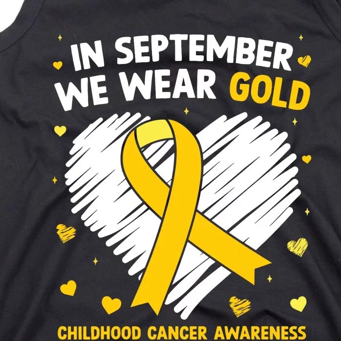 In September We Wear Gold Childhood Cancer Awareness Tank Top