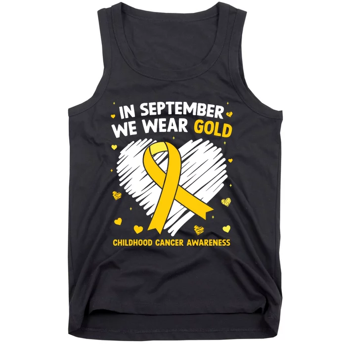 In September We Wear Gold Childhood Cancer Awareness Tank Top