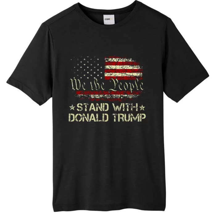 I Stand With Donald Trump Support Pro Trump American Flag ChromaSoft Performance T-Shirt