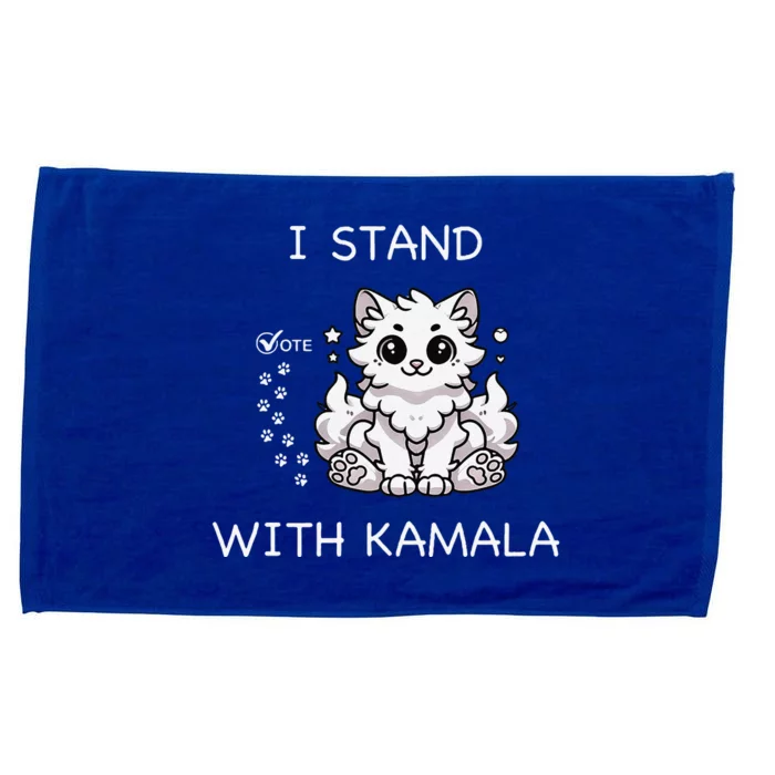 I Stand With Kamala Harris Cat Ladies Madam President Microfiber Hand Towel