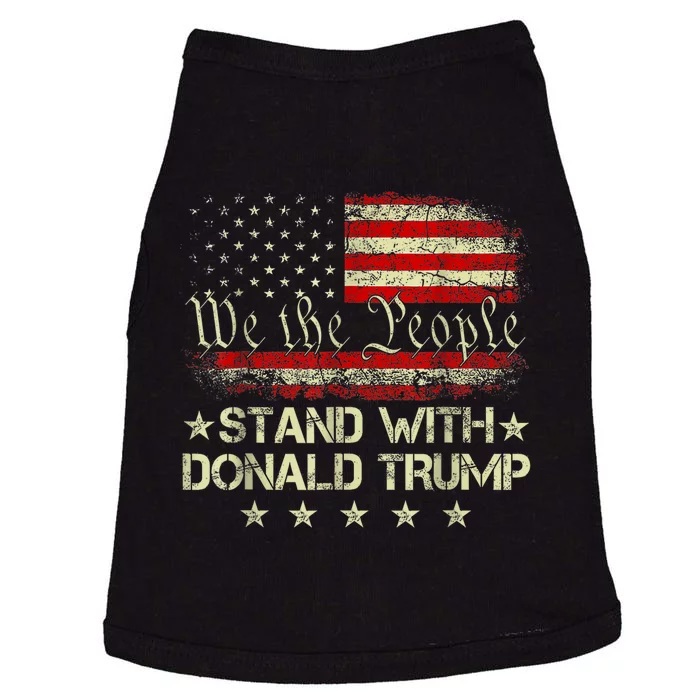 I Stand With Donald Trump 2024 Support Take America Back Doggie Tank