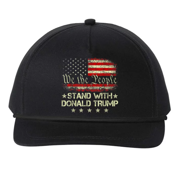 I Stand With Donald Trump 2024 Support Take America Back Snapback Five-Panel Rope Hat