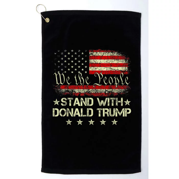 I Stand With Donald Trump 2024 Support Take America Back Platinum Collection Golf Towel