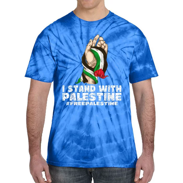 I Stand With Palestine For Their Freedom Free Palestine Tie-Dye T-Shirt