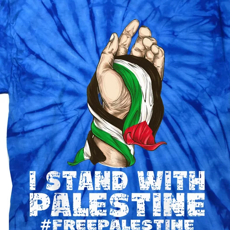 I Stand With Palestine For Their Freedom Free Palestine Tie-Dye T-Shirt