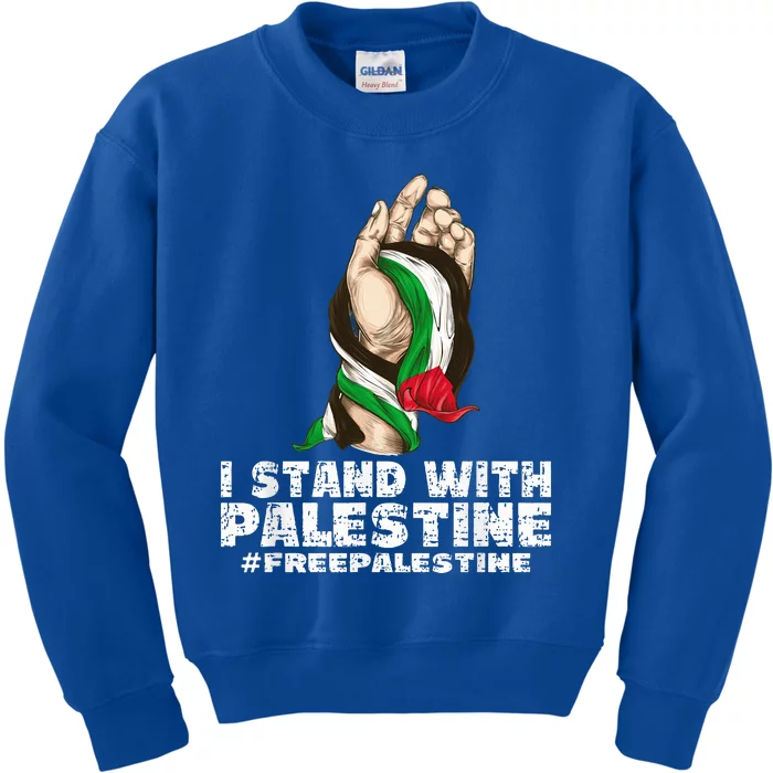 I Stand With Palestine For Their Freedom Free Palestine Kids Sweatshirt