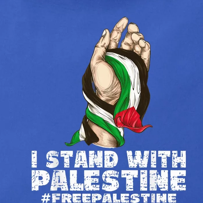 I Stand With Palestine For Their Freedom Free Palestine Zip Tote Bag