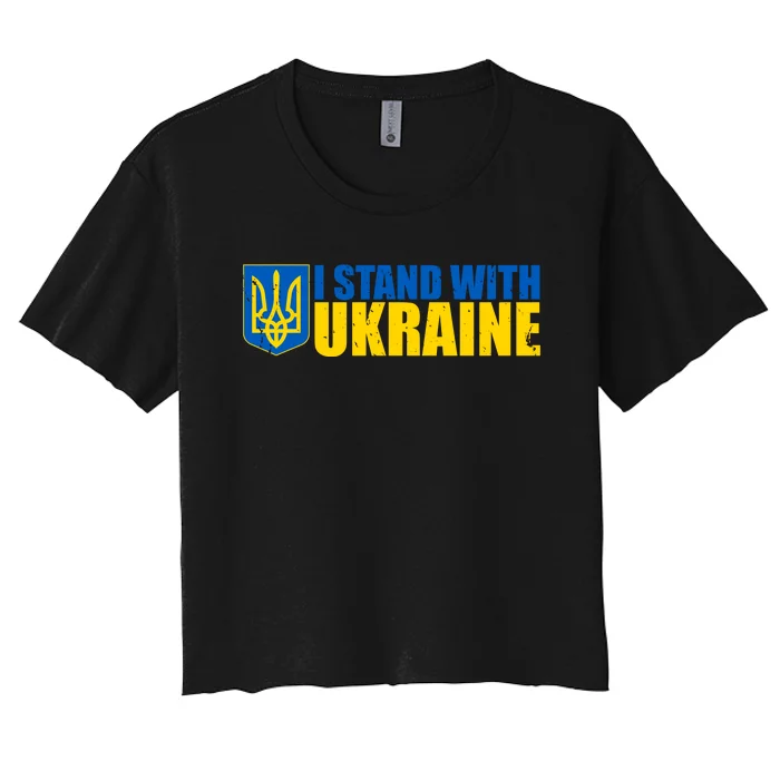 I Stand With Ukraine War Women's Crop Top Tee