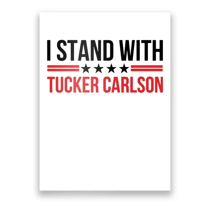 I Stand With Tucker Carlson Vintage American Flag Poster