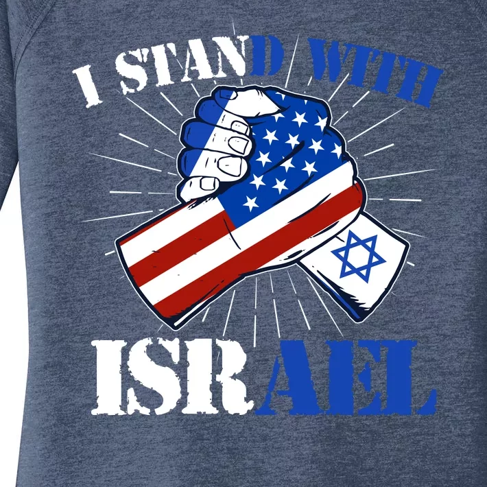 I Stand With Israel Women's Perfect Tri Tunic Long Sleeve Shirt