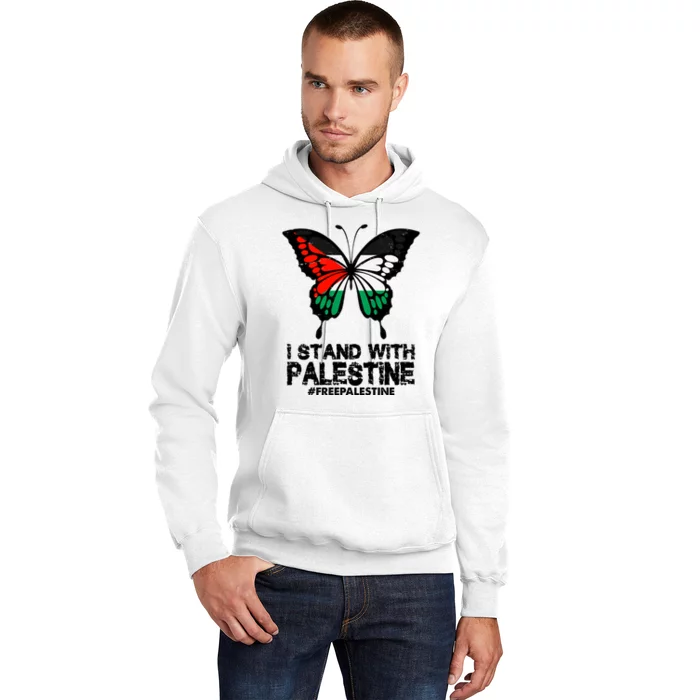 I Stand With Palestine Free Palestine Butterfly Hoodie