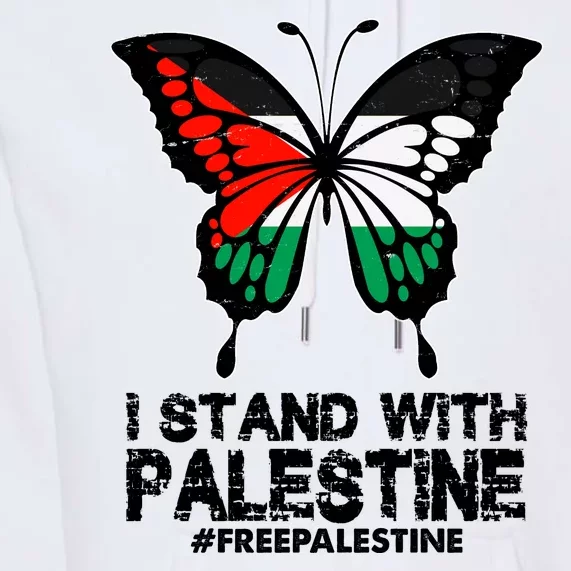 I Stand With Palestine Free Palestine Butterfly Premium Hoodie