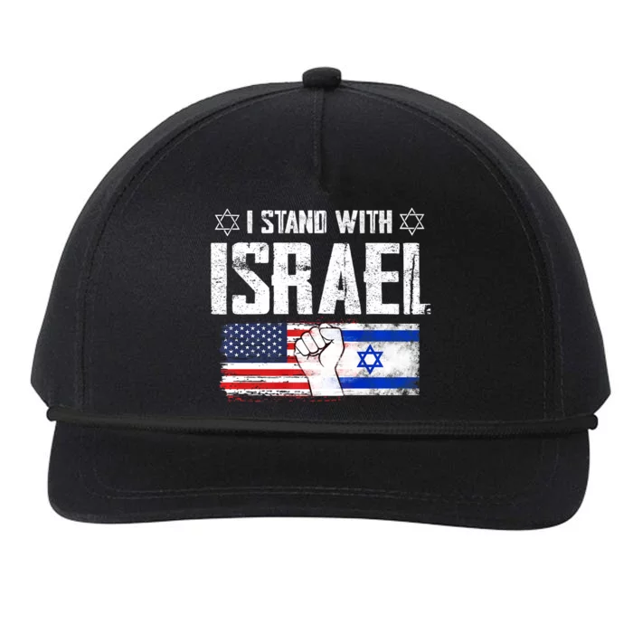 I Stand With Israel Usa Israili Flag Patriotic Snapback Five-Panel Rope Hat