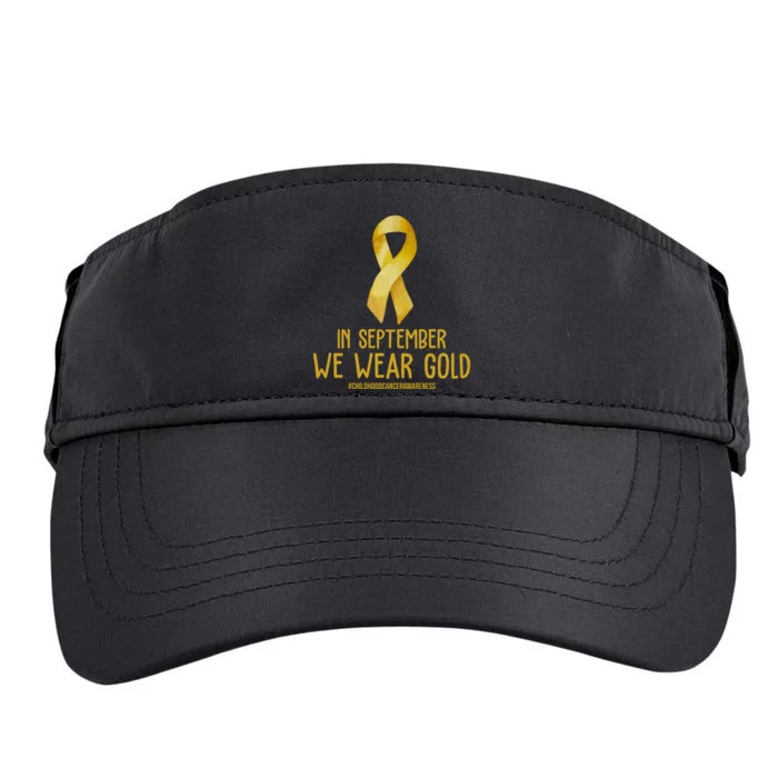 In September We Wear Gold Childhood Cancer Adult Drive Performance Visor