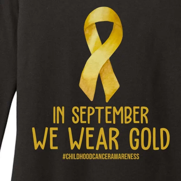 In September We Wear Gold Childhood Cancer Womens CVC Long Sleeve Shirt