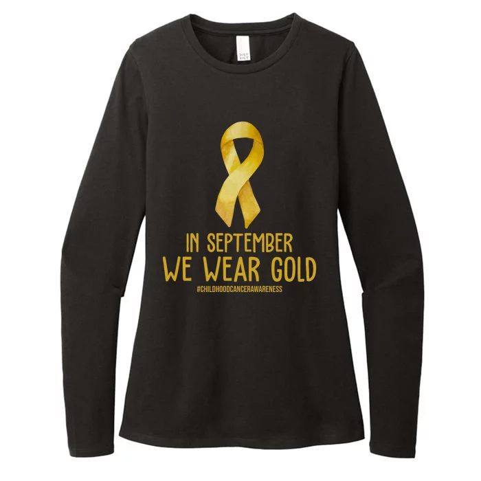 In September We Wear Gold Childhood Cancer Womens CVC Long Sleeve Shirt