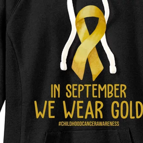 In September We Wear Gold Childhood Cancer Women's Fleece Hoodie