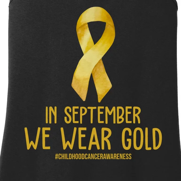 In September We Wear Gold Childhood Cancer Ladies Essential Tank