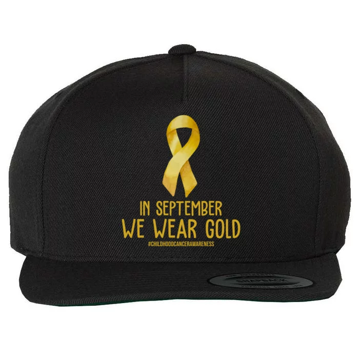 In September We Wear Gold Childhood Cancer Wool Snapback Cap