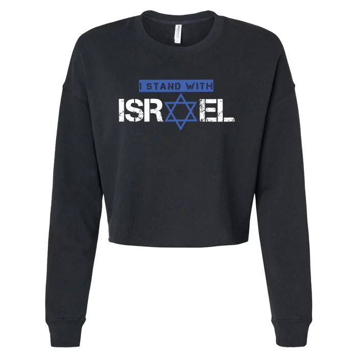 I Stand With Israel Pray For Israel Cropped Pullover Crew