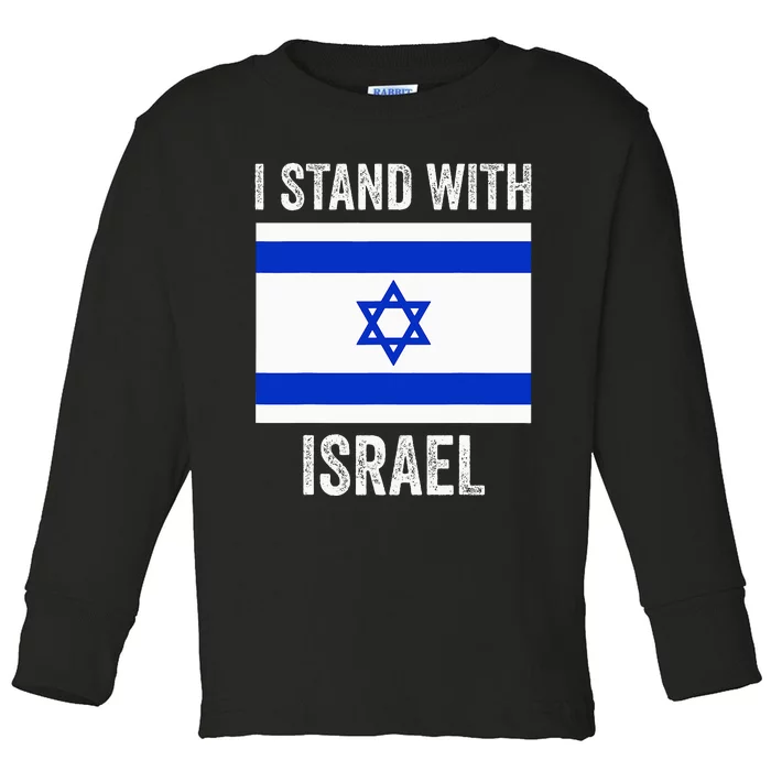 I Stand With Israel Free Israel pride Toddler Long Sleeve Shirt