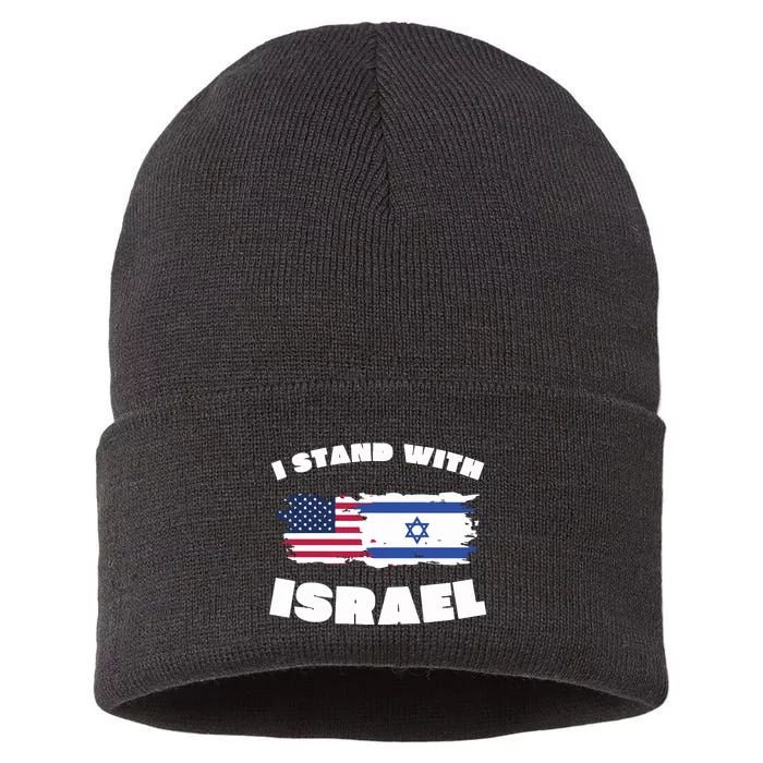 I Stand With Israel Pray For Israel Sustainable Knit Beanie