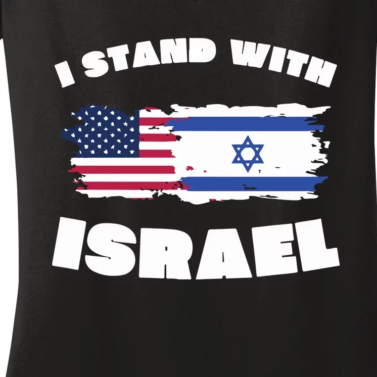 I Stand With Israel Pray For Israel Women's V-Neck T-Shirt