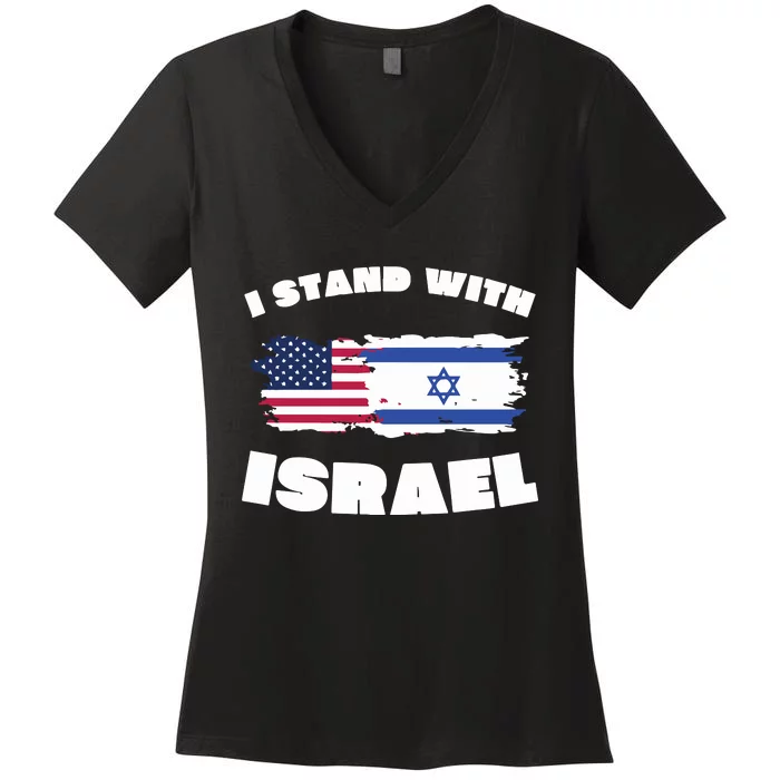 I Stand With Israel Pray For Israel Women's V-Neck T-Shirt