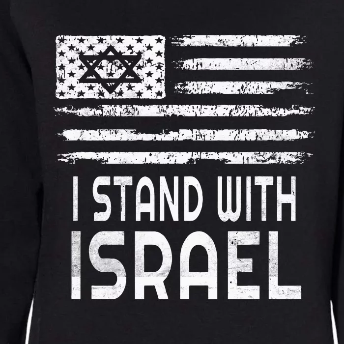 I Stand With Israel Womens California Wash Sweatshirt