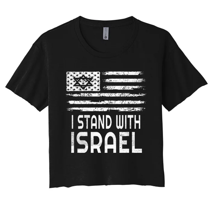 I Stand With Israel Women's Crop Top Tee