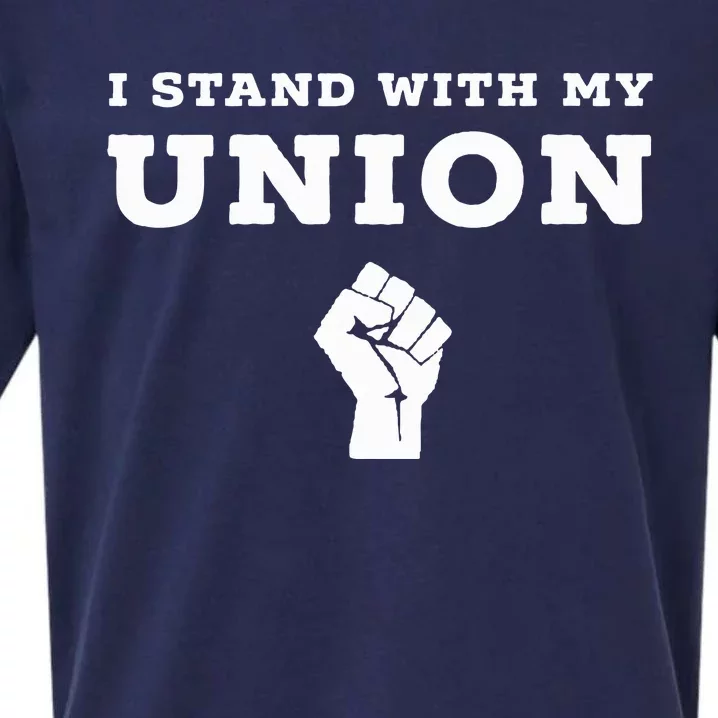 I Stand With My Union Solidarity Fist Sueded Cloud Jersey T-Shirt