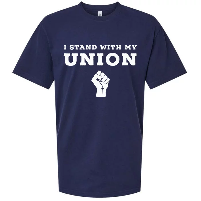 I Stand With My Union Solidarity Fist Sueded Cloud Jersey T-Shirt