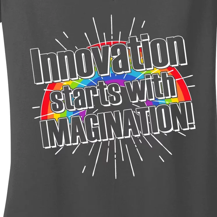 Innovation Starts With Imagination! Women's V-Neck T-Shirt