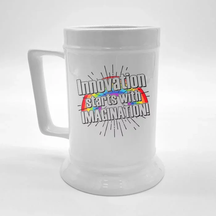 Innovation Starts With Imagination! Front & Back Beer Stein