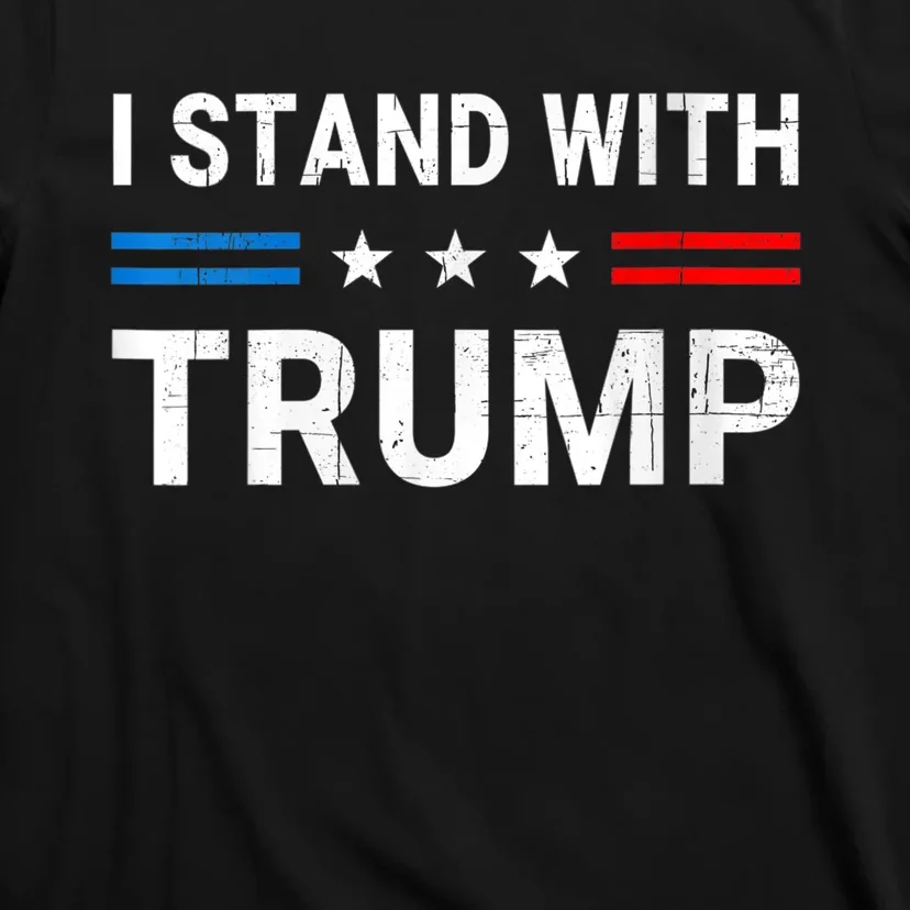 I Stand With Trump American Flag T-Shirt